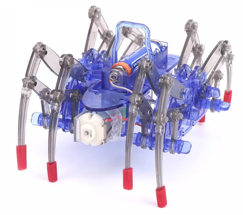 Spider robot tecnologia DIY piccola invenzione di produzione crawling elettrico materiale di assemblaggio giocattolo scientifico regalo - Product Image 2