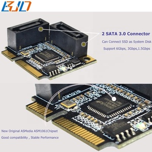 2 Ports SATA 3.0-Anschluss an Mini-PCI-E-MPCIe-Adapter-Konverter karte 6 Gbit/s für Raid-Festplatten laufwerk