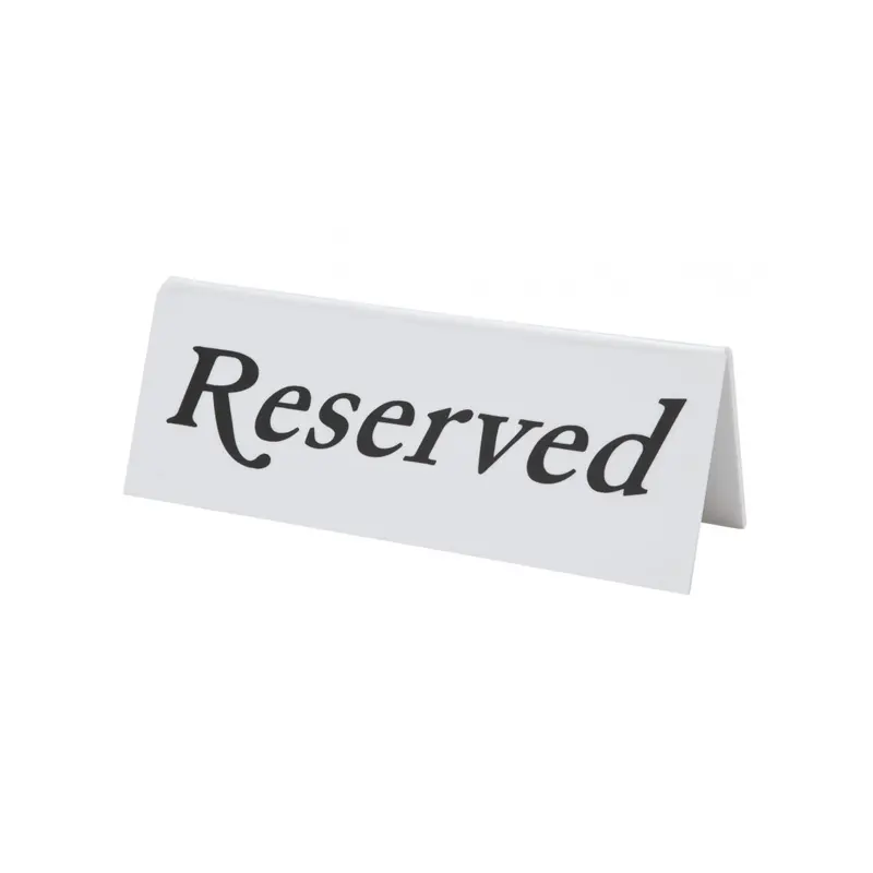 Placa de acrílico para mesa reservada para eventos de casamento, preço bom personalizado, 5,9x1,8 polegadas