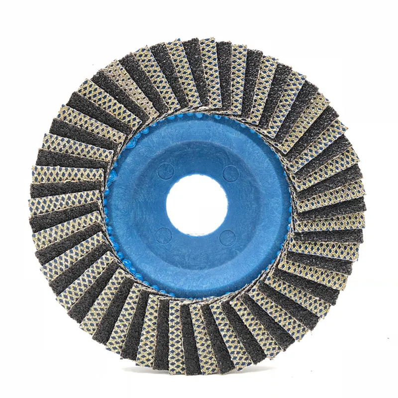 Disques à lamelles diamantés de 125mm Disque abrasif avec support en nylon pour polir les métaux et l'acier inoxydable
