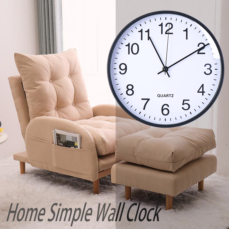 Home Decoration Simple Round Design 12 inch Cheap Plastic Wall Clock