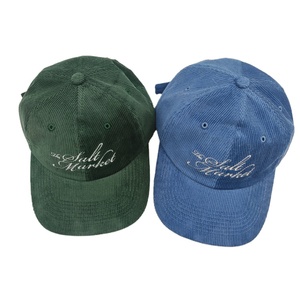 Custom 6 <strong>Panel</strong> Unstructured Dad Hats ,Corduroy Unstructured Baseball Caps ,baseball Cap <strong>with</strong> Custom <strong>Patch</strong> - Product Image 2