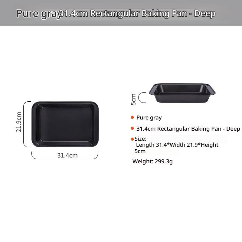 Plat de cuisson rectangulaire de 31 cm de profondeur