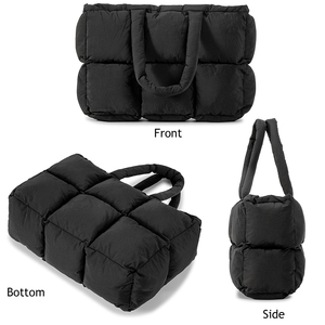 <strong>Wholesale</strong> Factory Custom Logo Large Quilted Puffy <strong>Handbag</strong> Lightweight Puffy Travel Fluffy Puffer Tote Bag For Women - Product Image 2