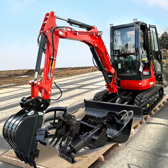 Livraison gratuite Pelle pelleteuse EPA moteur Kubota de 3.5 tonnes pelleteuse sur chenilles pelle agricole mini pelleteuse d'occasion pelle 1 tonne à vendre