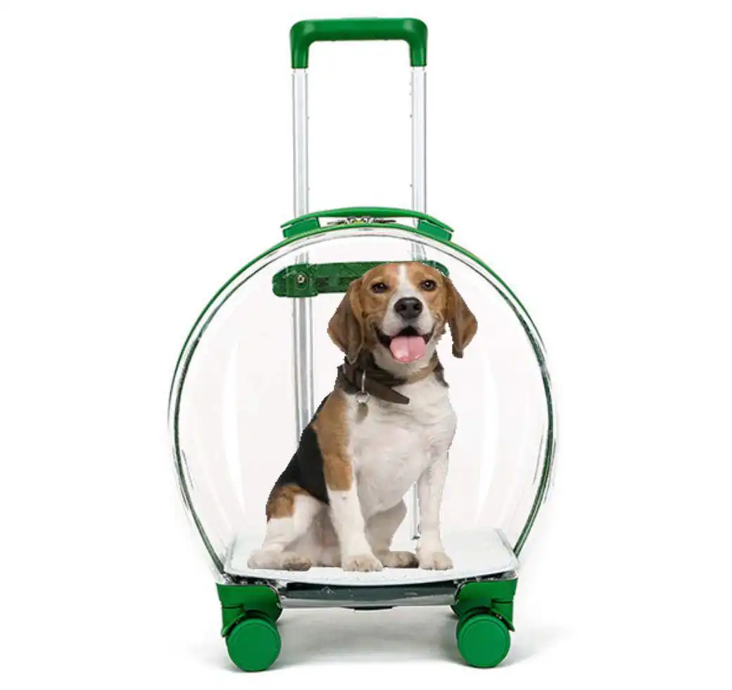 2020 neue Luxus Pet Träger auf Rädern Voll Transparent Pet Trolley Trage Tasche Airline Approved Pet Kabine Reisetasche