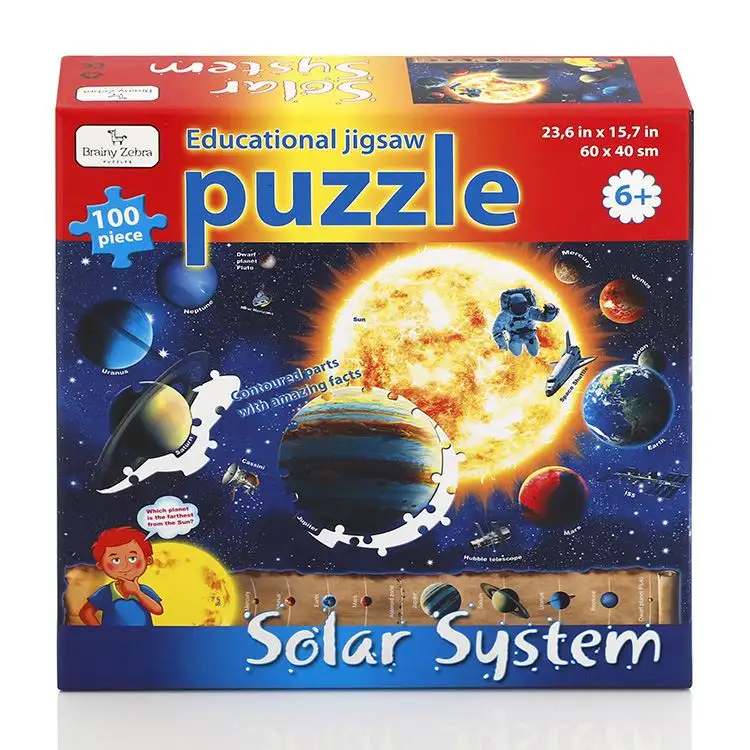 En gros personnalisé 100 pièces de meilleure qualité enfants éducatifs jouets espace puzzle