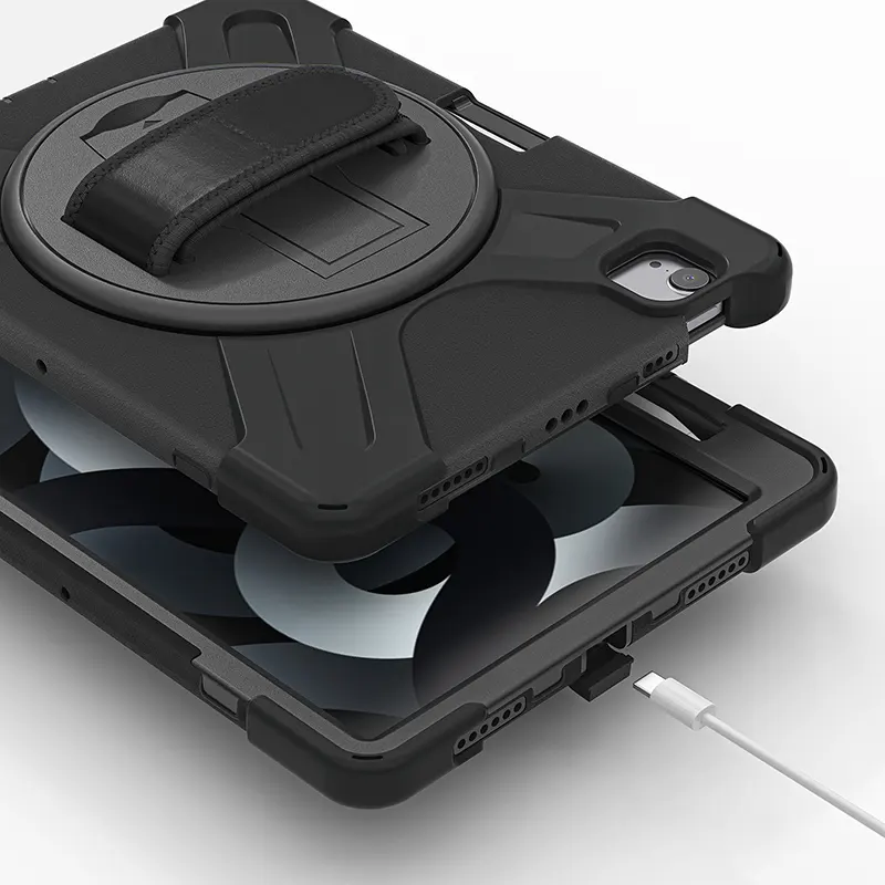 Zware Siliconen Rugged Case Met 360 Rotate Kickstand Voor Ipad Pro 11 2nd Gen 2021 Covers Ipad Air 5 10.9