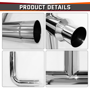 Custom 7" SS Polished Chrome Miter Stacks Exhaust Kit for Freightliner Classic