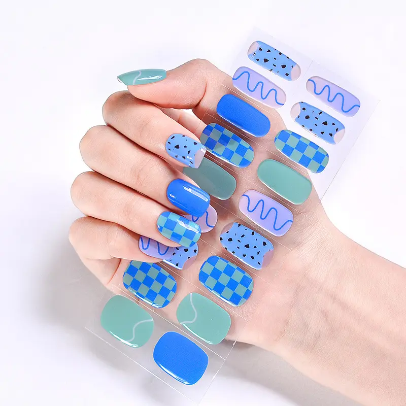 Товары для лака для ногтей, оптовая продажа, нетоксичные летние пастельные наклейки для ногтей различных стилей и обертывания для дизайна ногтей