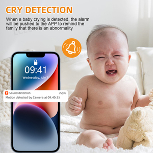 LCLCTEK Tuya กล้องรักษาความปลอดภัยบ้านอัจฉริยะไร้สาย,กล้องตรวจสอบเด็กกล้องตรวจจับความชื้นและร้องไห้ด้วย Wifi กล้องพี่เลี้ยงเด็ก - Product Image 3