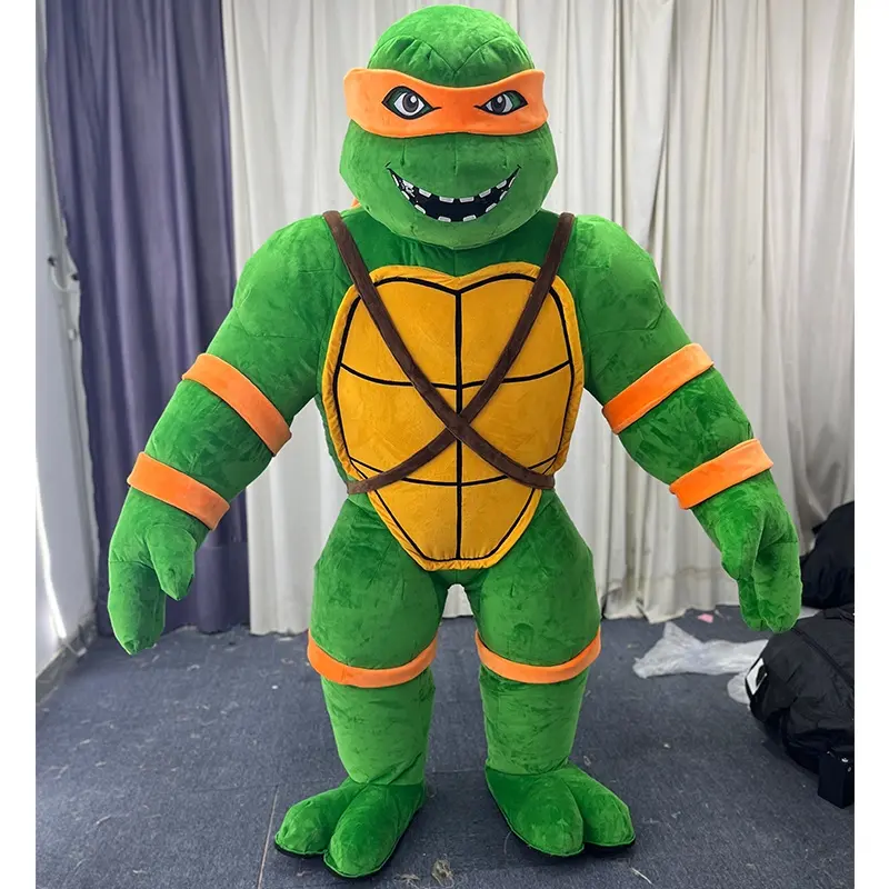 Gigante gonfiabile tartaruga Ninja tartaruga mascotte Costume personalizzato peluche verde guerriero carnevale Cosplay disfranes De per adulto