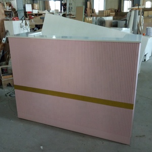 佛山伟大工厂现代设计办公室粉色柜台桌商业接待处零售商店 - Product Image 3