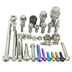 高强度定制六角法兰GR5 Ti-6al-4v钛紧固件钛螺栓摩托车用钛螺钉 - Product Image 5