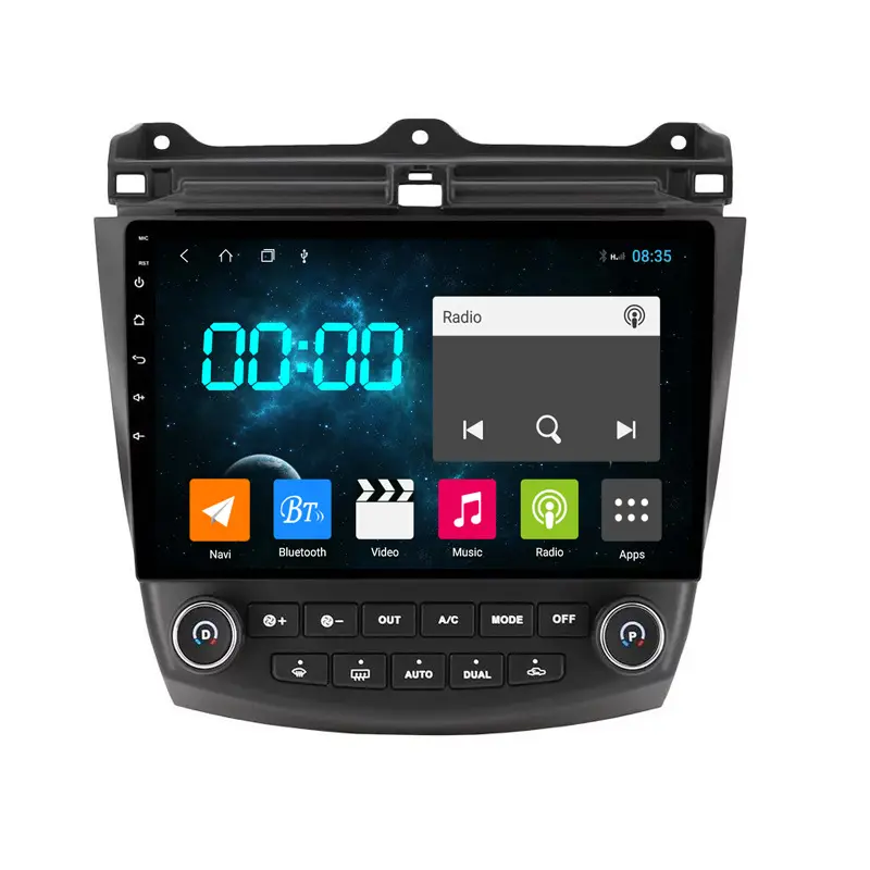 10.1 ''Màn Hình Cảm Ứng Android 10 Gps Navigation Đối Với Honda Accord 7 2003-2007 Đài Phát Thanh Với Wifi Usb BT Car DVD Player