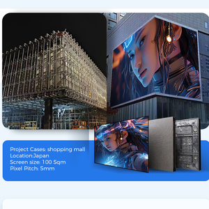 จอแสดงผล LED กลางแจ้ง P8 P5 P6สำหรับติดผนังวิดีโอสีเต็มรูปแบบสำหรับอาคารอาคารห้างสรรพสินค้า - Product Image 2