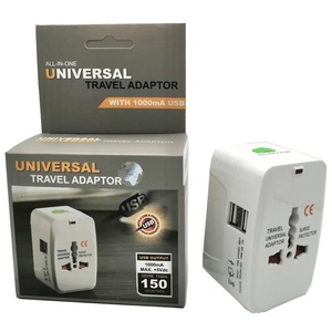 อะแดปเตอร์สำหรับเดินทางอเนกประสงค์แบบออลอินวันเอาต์พุตแบบ2 USB แบบ UK US AU EU ปลั๊กสำหรับแล็ปท็อปและกล้องไฟ10W - Product Image 1