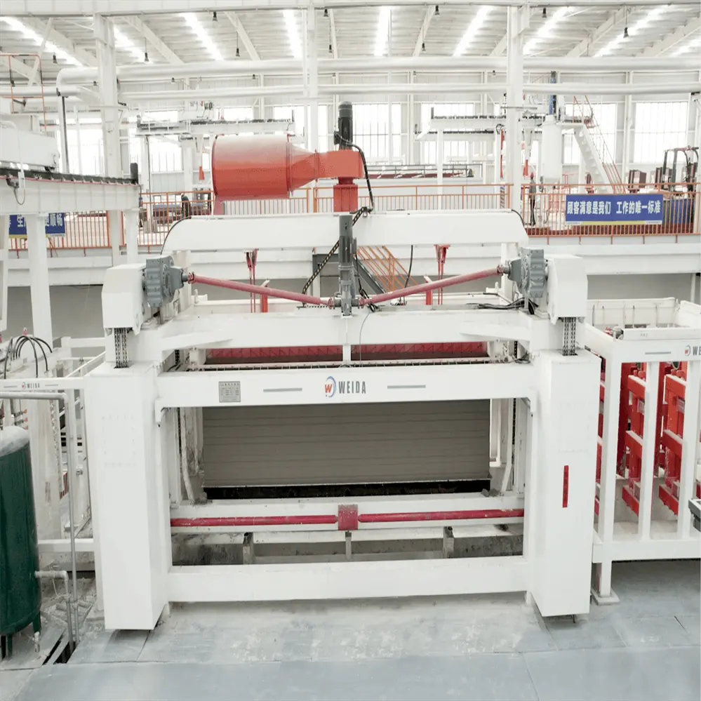 aac cutting machine autoclaved aerated concrete blocks eco-friendly aac block production line