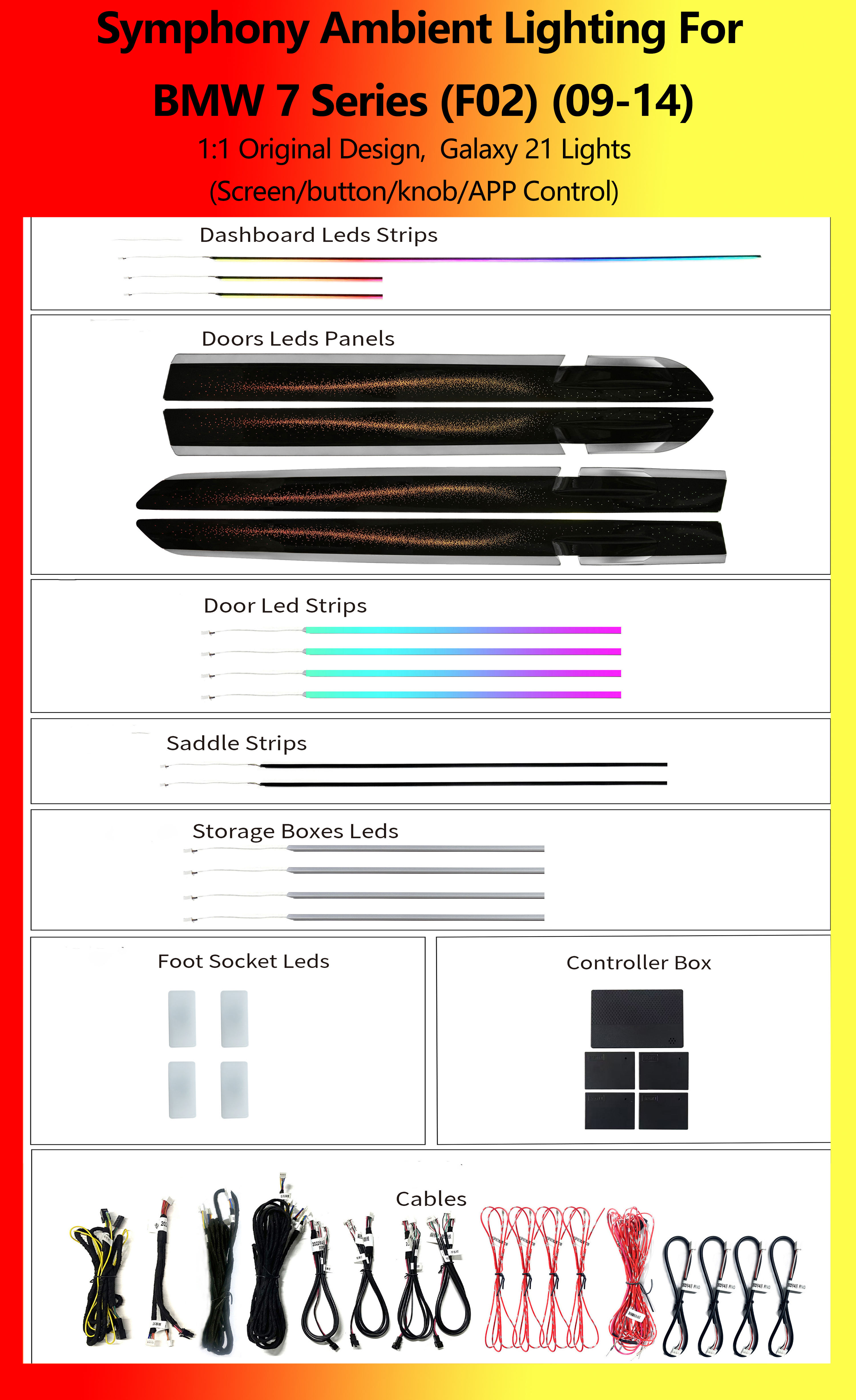 BMW 7 Series (F02) Galaxy Symphony 21 Lights