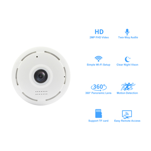 360 מצלמה פנורמית Wifi עדשה מצלמה בית חכם שתי דרכים אודיו ccctv
