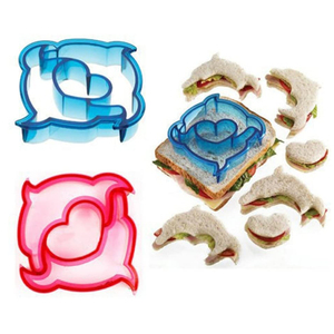 in Stock Kids Sandwich Maker <strong>Set</strong> with Crust Cutter Plastic Bread Cutter and Cookie Cutters for Young Bakers - Product Image 3