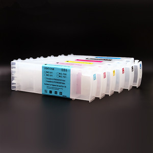 Supercolor boş doldurulabilir mürekkep kartuşu 6 renkler 800 mL/adet 91 için HP Designjet Z6100 Z6200 5500ps Z6100 5100 yazıcı uyumlu - Product Image 1