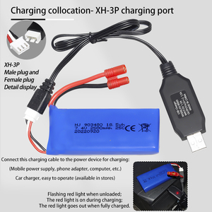 Nhà Máy 903480 7.4V Polymer Lithium Di Động 2500MAh 25C Cho RC Bay Máy Bay Từ Xa Máy Bay Trực Thăng Đồ Chơi Pin Cho Drone Với Máy Ảnh - Product Image 5