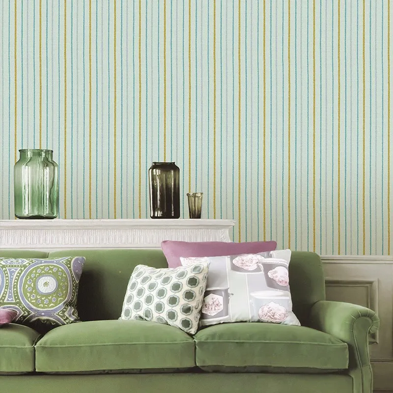Cheap Price Striped Adhesive Modern Wall Paper 3D NonWoven Wallpaper For Living Room