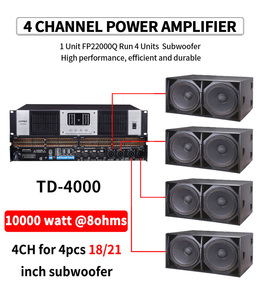 Amplificador de audio profesional de alta calidad 3000W 4500W Td Class Amplificador de potencia de salida de entrada multicanal - Product Image 3