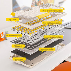 High Quality 100 Keys Layout Dual Mode Gaming Wireless <strong>Keyboard</strong> Mechanical <strong>Keyboard</strong> for Desktop PC