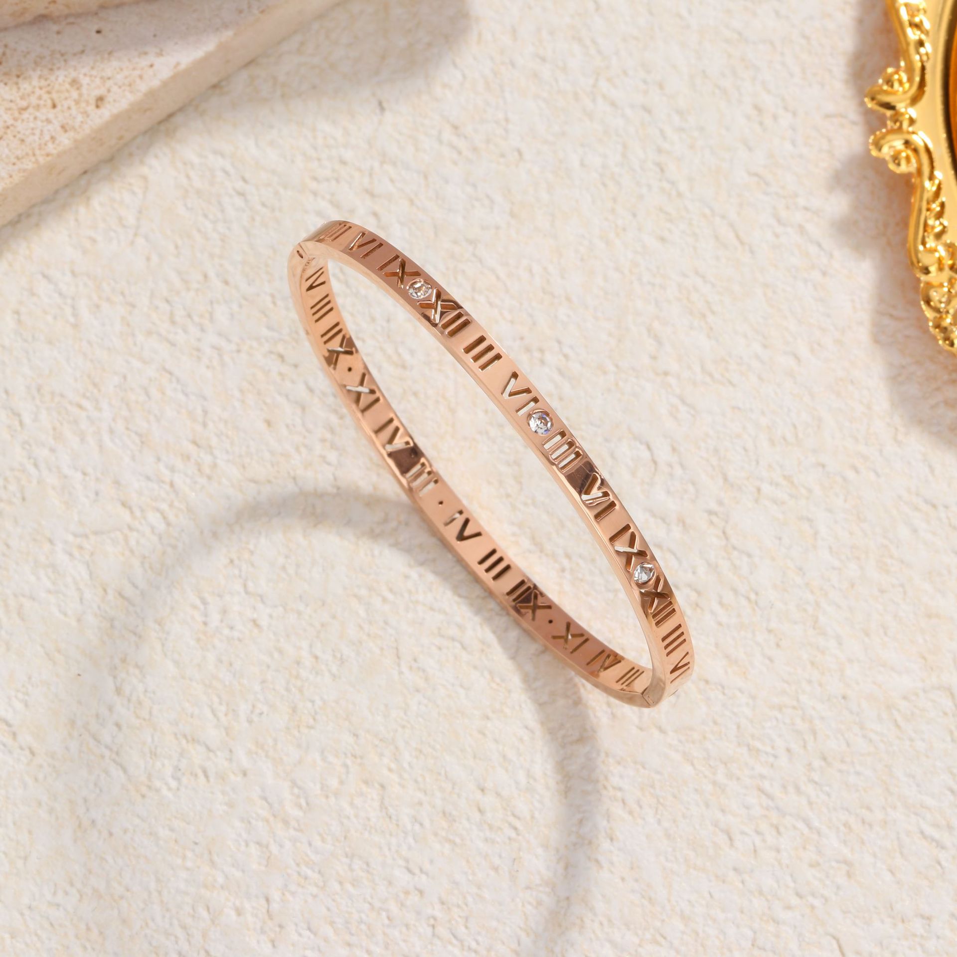 Fine roman diamond rose gold