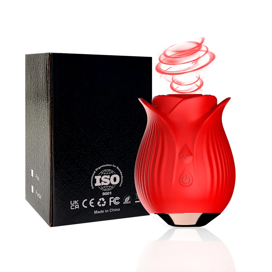 L1428 Sucking rose vibrator, red