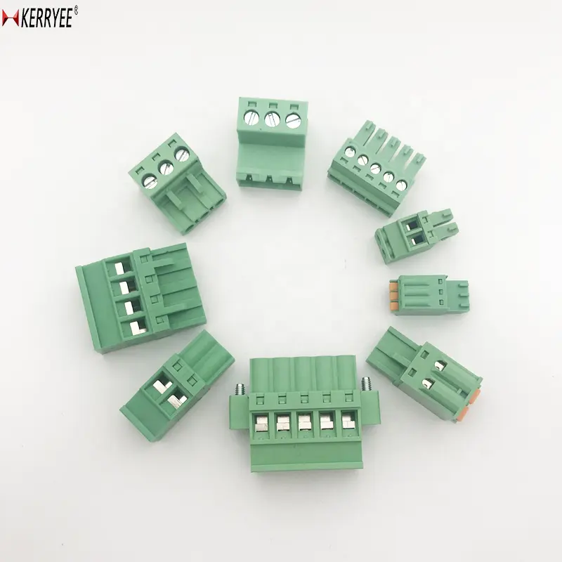 3.5/3.81/5.0/5.08mm feminino plug in terminal block