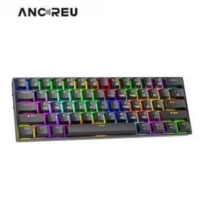 Bluetooth Tri-Chế Độ Có Dây 2.4G RGB Chơi Game Bàn Phím 61 Phím 60% Không Dây Bàn Phím Cơ Khí Màu Xanh Chuyển Đổi 60 Phần trăm Teclado Gamer - Product Image 1