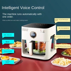1200W 5L Oil Free Household Mechanical Touch <strong>Control</strong> Smart Glass Transparent and Visible Air Fryer Cooker <strong>Without</strong> Oil - Product Image 3