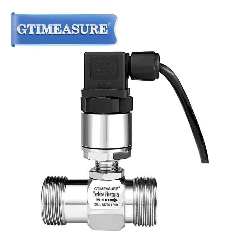 Medidor de fluxo de água em aço inoxidável para turbina Modbus, medidor de fluxo de água a gasolina e óleo 4-20mA