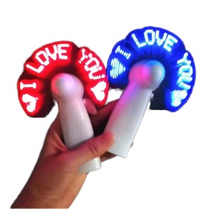 Mini ventilador de mensajes LED portátil, práctico regalo promocional programable, compatible con servicio OEM, opción de varios colores, ventilador creativo DIY