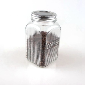 Fabrika boş cam konserve kavanozları bal şeker kahve çay metal teneke kapak 1200ml