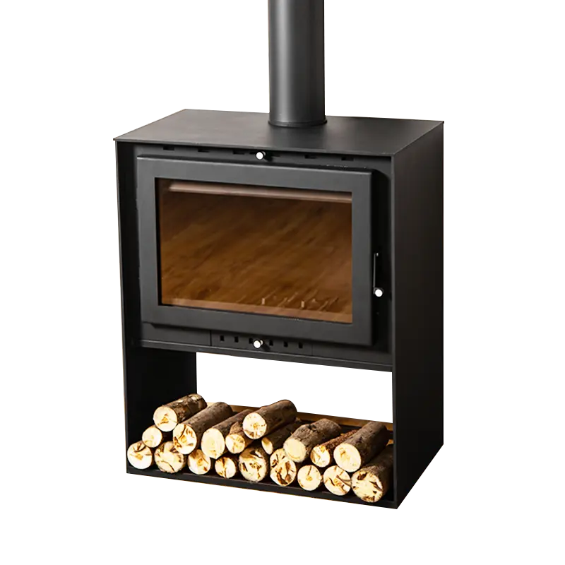 Estufa de hierro fundido de estilo europeo para quemar madera, estufa de chimenea independiente para calefacción doméstica