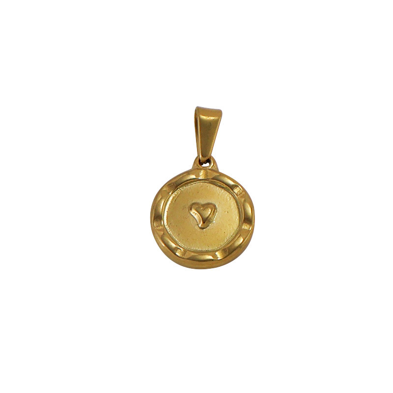 Xts06-round small heart-Gold