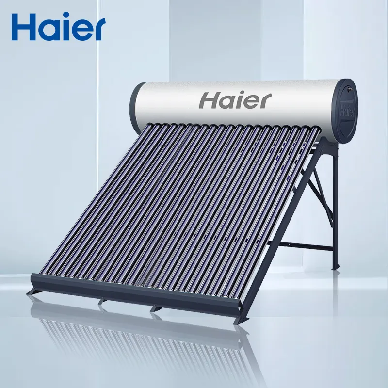 Haier Tubo de vacío Acero inoxidable Venta al por mayor 200l Tanque Solar Sistema de colectores térmicos Calentador de agua no presurizado para uso doméstico