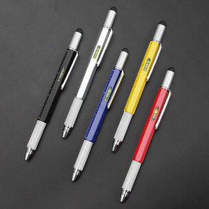 Hot-selling <strong>Multi</strong> <strong>Functional</strong> Tool Plastic Ballpoint Pen With Six-In-One Stylus Screen Custom Logo for Gift - Product Image 2