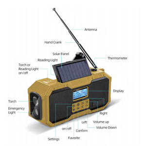 Tragbares Radio SOS Alarm Power Bank Wireless-Lautsprecher Wasserdichter Radio-Lautsprecher für Notfall geräte