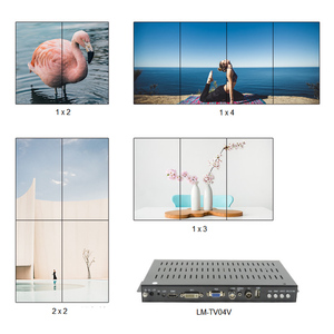 垂直1x4视频墙控制器，支持90度旋转HDMI VGA USB 6输入电视墙拼接处理器 - Product Image 3
