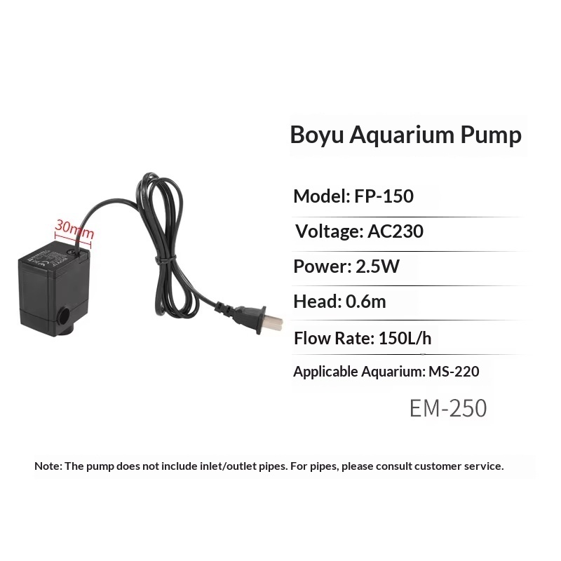FP-150 fish tank with pump-no water pipe