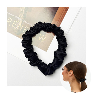 China Factory Wholesale Fashion Black Color Silk <strong>Elastic</strong> Girdle <strong>Colorful</strong> <strong>Elastic</strong> Hair Cord