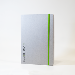 ECOSISTEMA Benutzer definiertes Notizbuch mit Öko-Papier futter und vertikalem Gummiband - Product Image 1