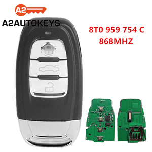 A2AUTOKEYS 8T0 959 754C 868MHZ 3 Buttons Smart Remote Car <strong>Key</strong> for <strong>Audi</strong> Q5 A4L A5 A6 A7 A8 RS4 RS5 S4 S5 - Product Image 2