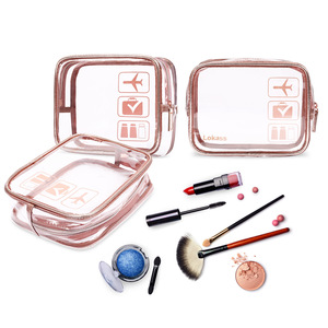 BSCI ISO9001 Custom Logo PVC Cosmetic <strong>Pouch</strong> with Zipper, TSA Approved Clear Cosmetic Bags Wholesale - Product Image 6