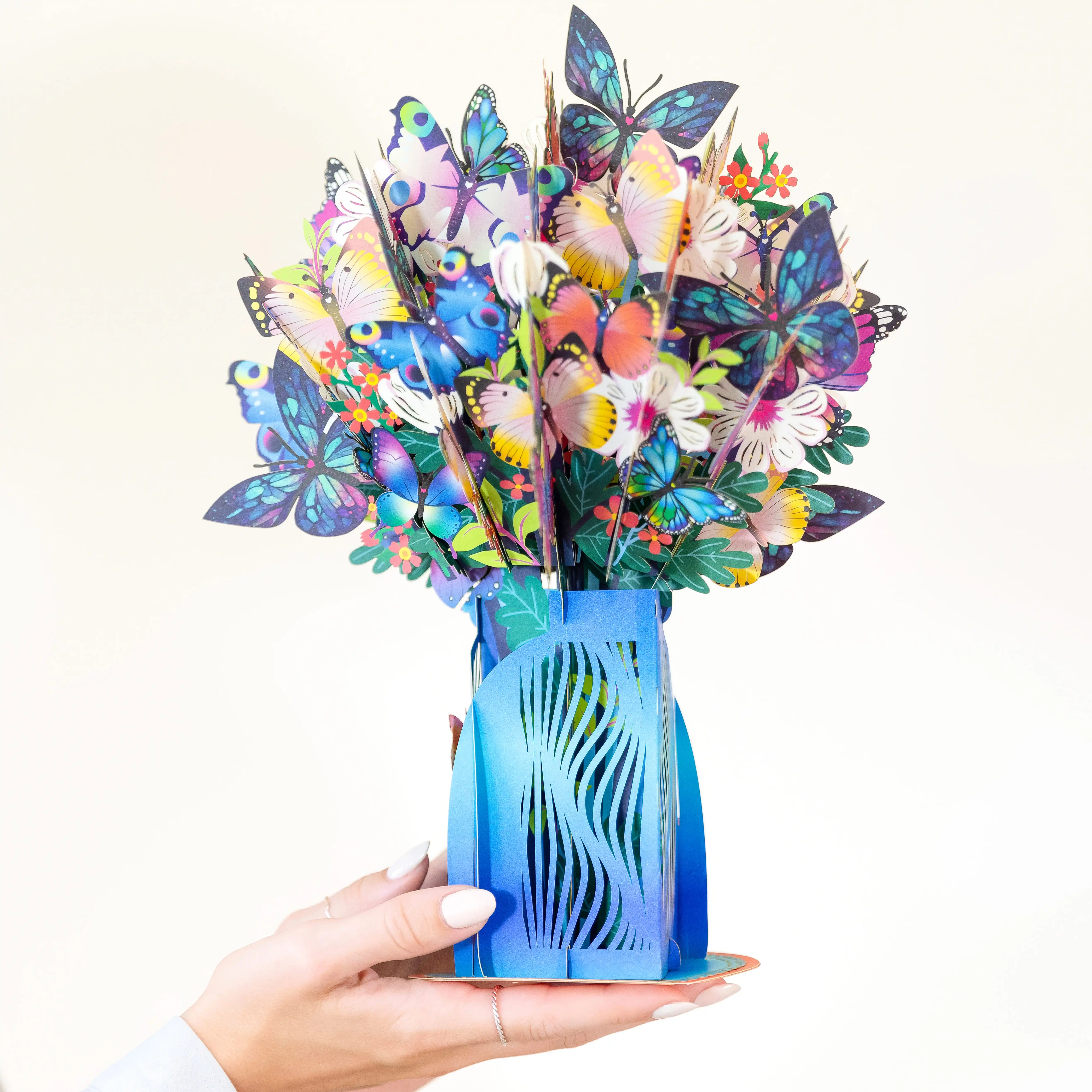 Giá rẻ nhất giá pop-up thẻ-bướm bó hoa của mẹ ngày Thẻ quà tặng cho ngày lễ nhà sản xuất Việt Nam
